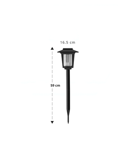 Solar Bug Zapper 4-Pack - guía de tamaño