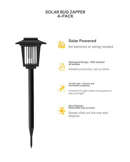 Solar Bug Zapper 4-Pack - beneficios