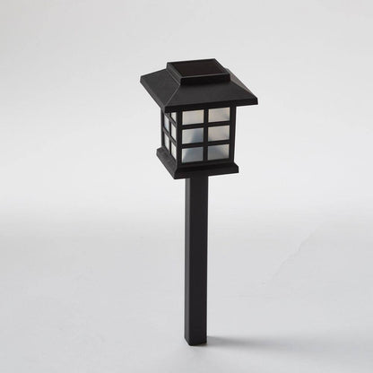 Black Cool White Integrated LED Weather Resistant Outdoor Solar Path Light with Plastic Lens (4-Pack)