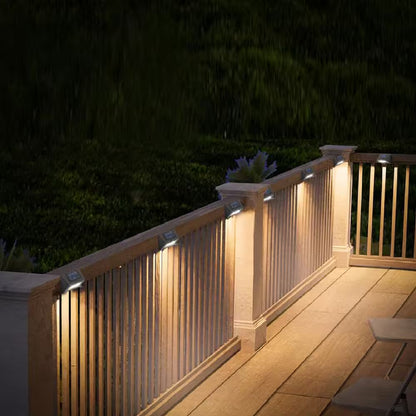Bronze Integrated LED Downcast Outdoor Solar Deck Light (4-Pack)