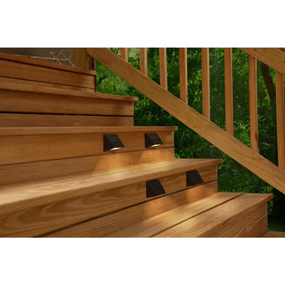 Bronze Integrated LED Downcast Outdoor Solar Deck Light (4-Pack)